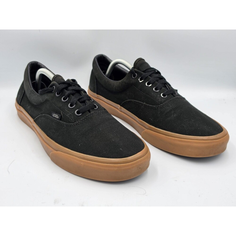 Vans Authentic Shoes Mens Size 11.5 Black Canvas Gum Sole Skate Sneakers 721356 - Picture 4 of 7
